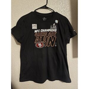 Women's Nike NFC Champions 49ers All In T-Shirt Black